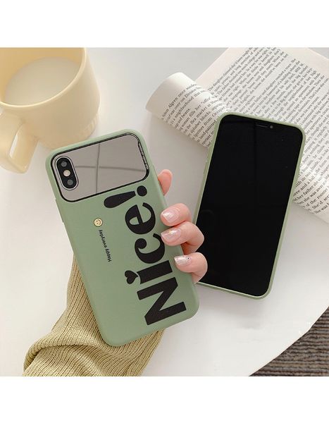 

для iphone xr case удачливы nice сообщений шаблона зеркала для iphone xs max xr x / 7 8 plus 6s чехол мягкого чехла силиконового чехла для i