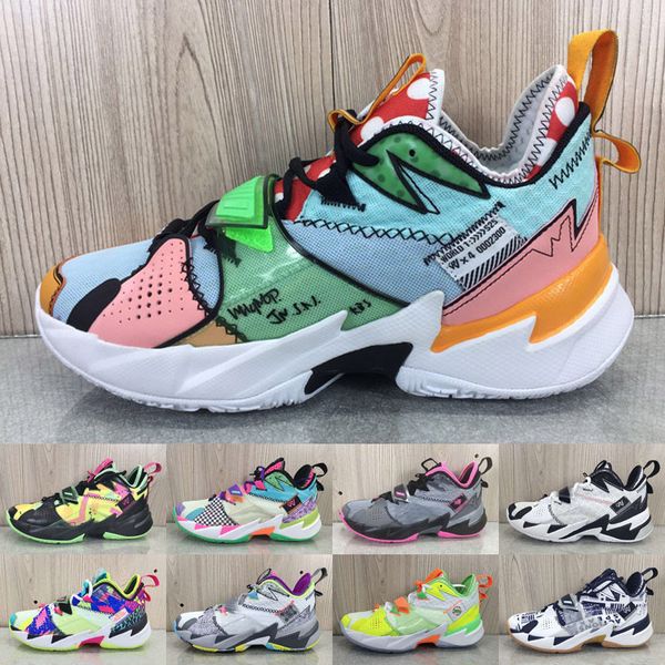 

почему бы не zer0.3 iii тройного белого л.а. born unite семья шум баскетбол jumpman 3s дети mens уэстбрук обувь, Black