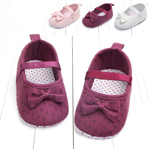 

spring new pattern woman baby solid color study walking shoes 0-6-12 individual month baby non-slip shoe bow 0920