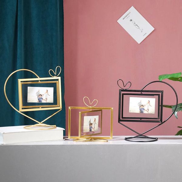 

geometric golden metal p frame deskpicture brass frames for portraits and landscape p storage rotating frame
