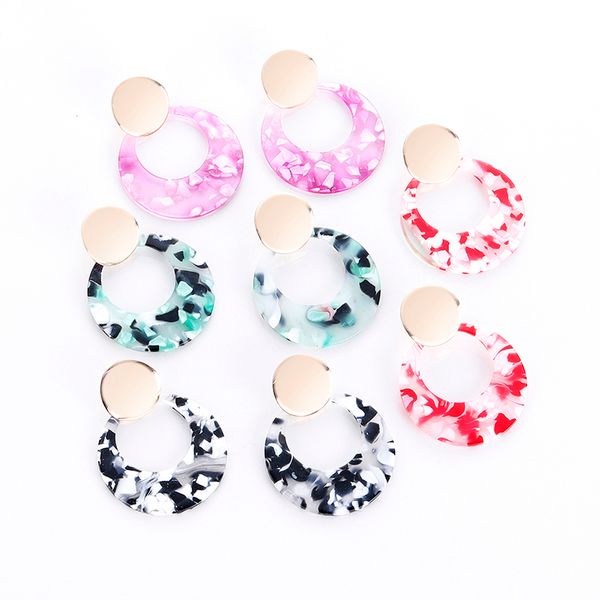 

trendy minimalistic irregular print acid acrylic brincos earrings for women elegant design jewelry pendientes boucle d'oreille, Silver
