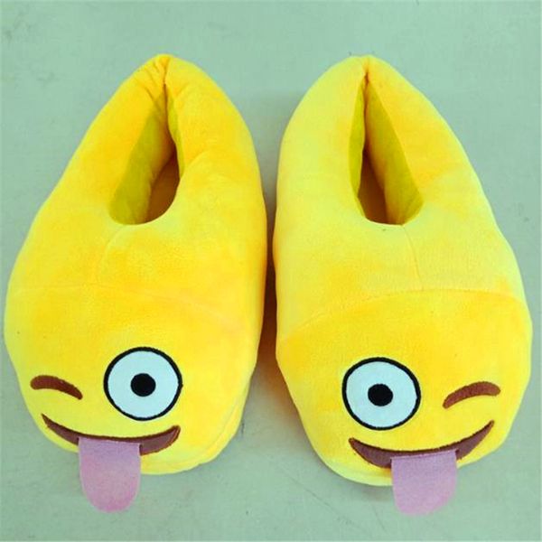 

shoes woman autumn and winter fun warm slippers home non-slip cute spoof expression thick cotton shoes boyfriend gift, Black