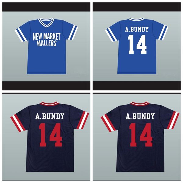 Custom Al Bundy 14 Novos Market Mallers Marinha Blue Baseball Jerseys Qualquer nome e número de ED Tamanho S-4xl