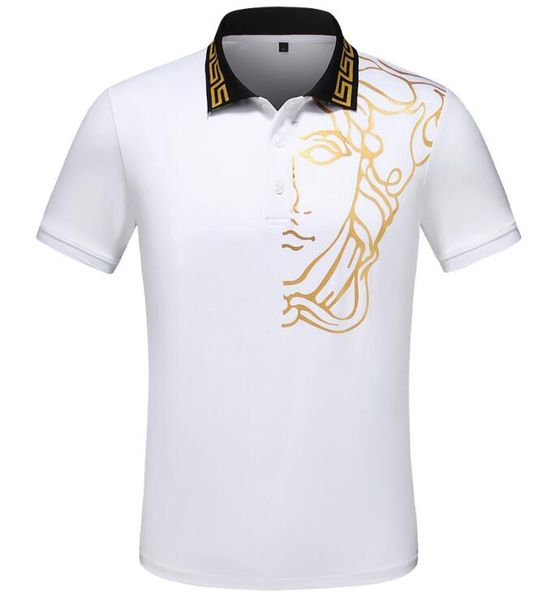 

2020 бренд дизайнерские рубашки поло мужчин роскошные поло повседневная мужчины поло футболка змея bee печати вышивка мода high street mens, White;black