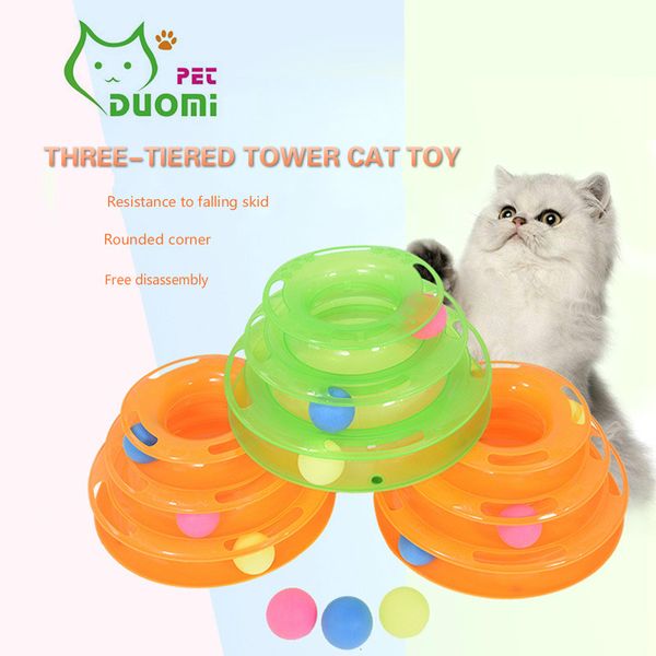

selling pet products three-layer tower cat toy turntable ball