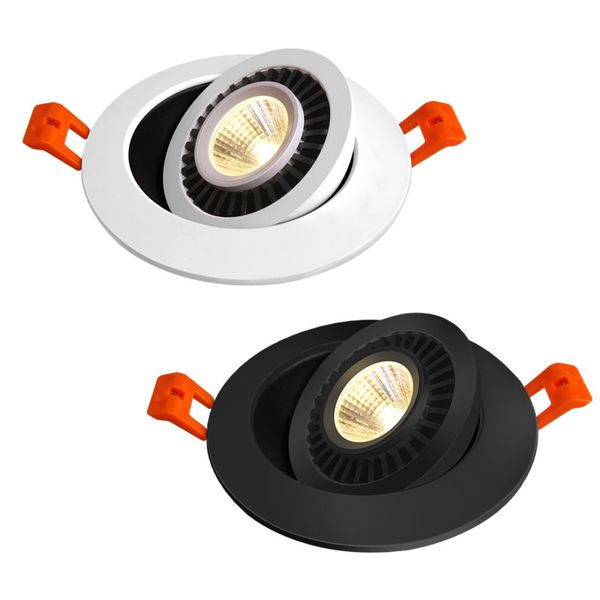 

dimmable led downlight 5w 7w 10w recessed ceiling lamp 360 degree rotation spot lights ac 110v 220v indoor led bulb 4000k