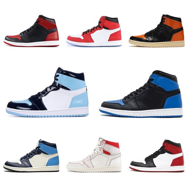 

2020 jumpman 1 nc баскетбол обувь высокие разрушенные backboard сосна зеленый черный 1s дизайнер тапки бесстрашный unc патент чикаго royal t