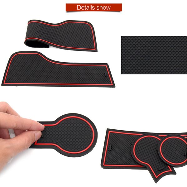

anti-slip mat for br-v 2015 2016 2017 brv gate slot anti-dirty door groove mat car interiors gel pad rubber