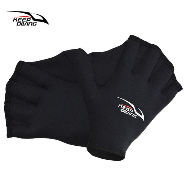 

1 pair 2mm professional neoprene gloves webbed swim fingerless gloves neoprene glove diving swimming paddles