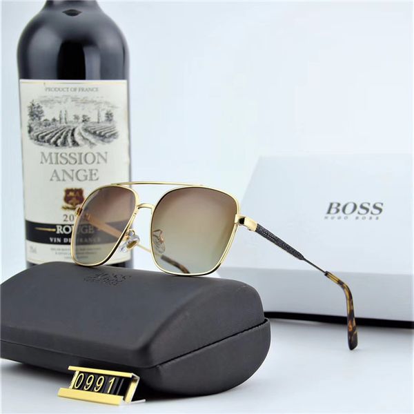 

Bo luxury de igner men ungla e aviator men driving ungla e double bridge metal frame outdoor uv 400 port gla e with box gqh