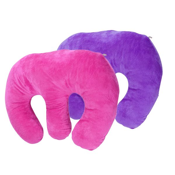 

2pcs massage pillow face pillow headrest face pad pillow chest support