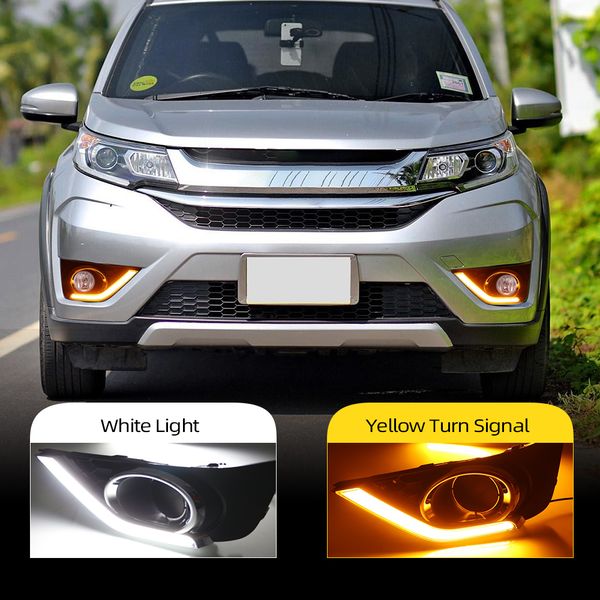 

2pcs led daytime running light for honda br-v brv 2016 2017 car accessories waterproof abs 12v drl fog lamp decoration