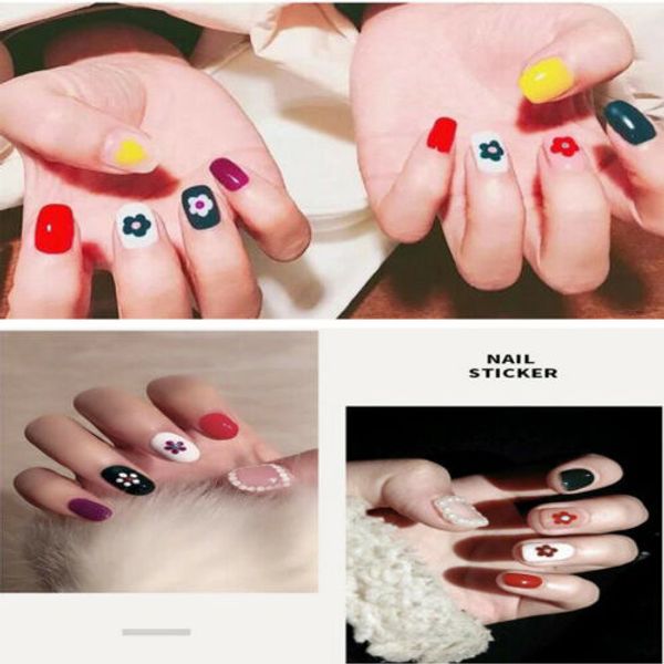 

7color lemooc nail art water decals summer theme flamingos transfer stickers