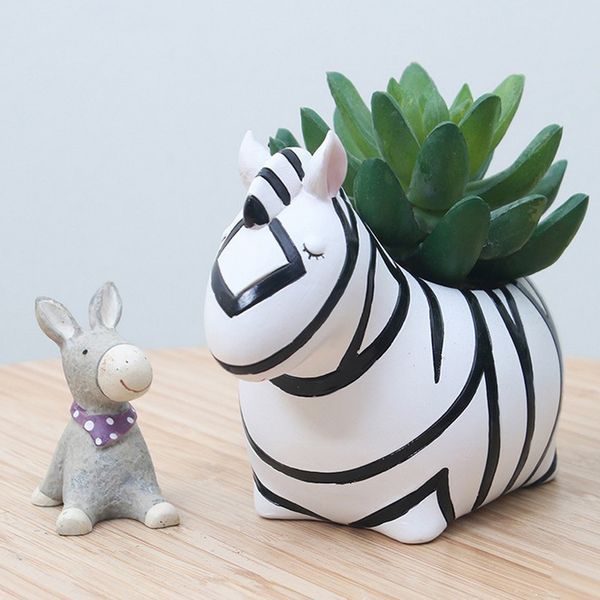 

cute animals mini succulent plant pot small flower pot for garden decoration