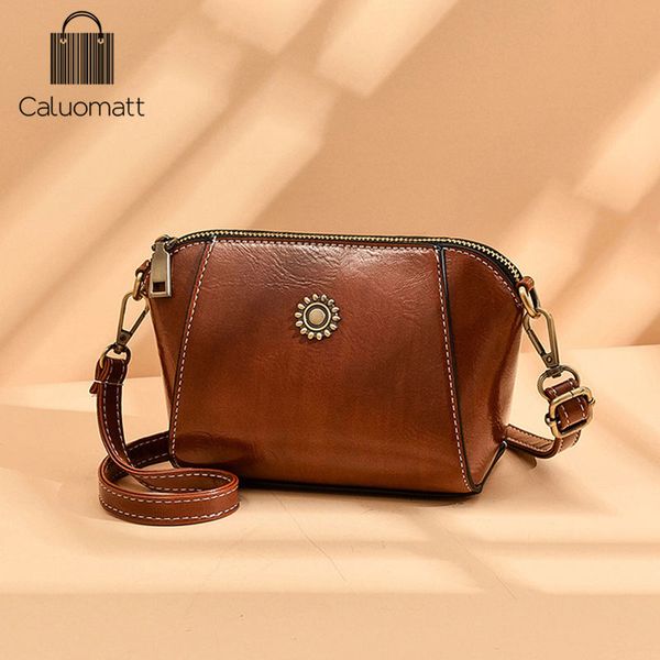 

caluoma2020 женщины мода новые женщины crossbody сумка мягкие сумки кожи плеча для дамы ретро покупки повседневная сумка