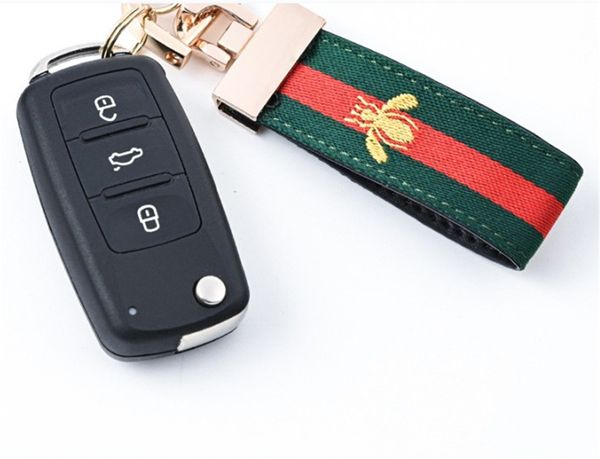 

designer key buckle fashion famous luxury keychain luxury handmade brand car keychain leather cloth bag stylish accessories high quality, Silver