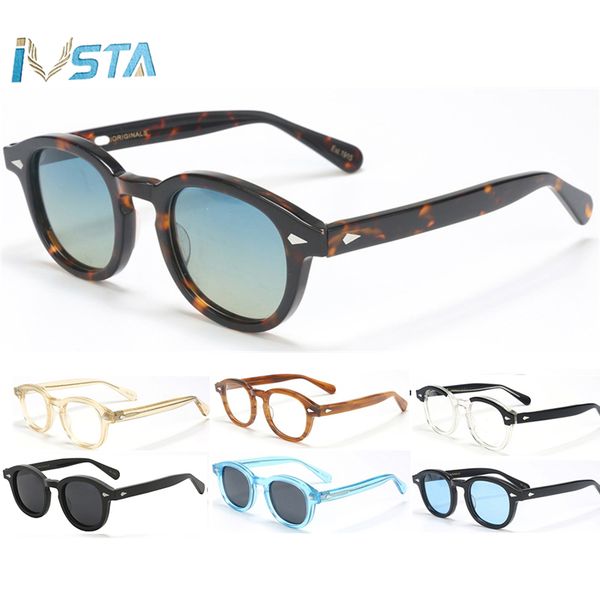

ivsta prescription glasses lemtosh style johnny depp sunglasses polarized men acetate round women brand designer y200619, White;black