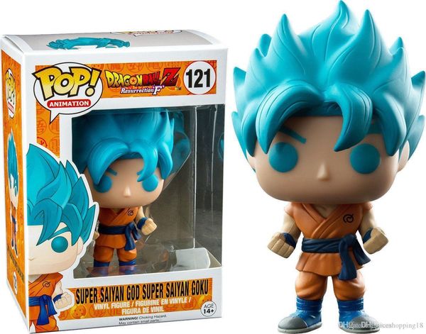 

funko pop dragon ball z super saiyan god super goku vinyl action figure with box #235