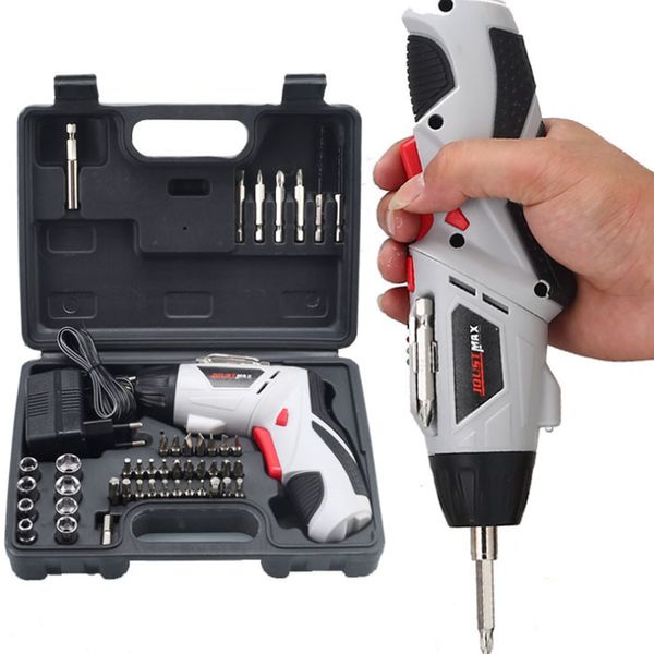 

4.8v multifunctional cordless rechargeable screwdriver with rotatable handle and led light electric hand drill and precision