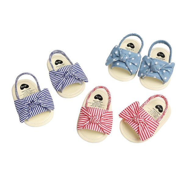 

first walkers pudcoco born infant baby girls princess shoes bowknot toddler summer sandals cotton non-slip 0-18m