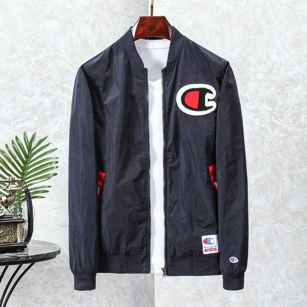 

champion роскошная куртка мужчины высокого качества модных брендов жакеты вышивки комфортная продажа пальто новый тонкий подходят локомотивн, Black;brown