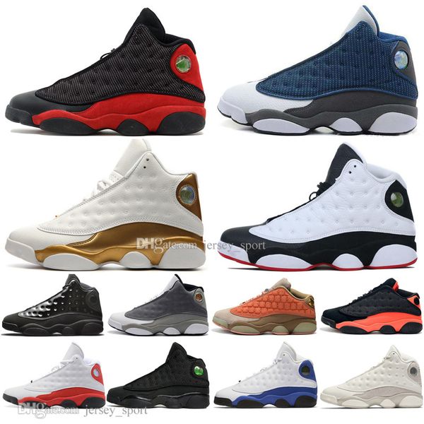 

with box 13 13s cap and gown terracotta blush mens basketball shoes cat black infrared flints bred men sports sneakers designer, White;red