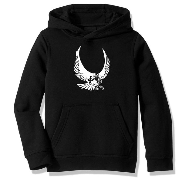 

fleece hooded sweatshirt hoodies gi joe eagle casual clothing, Black