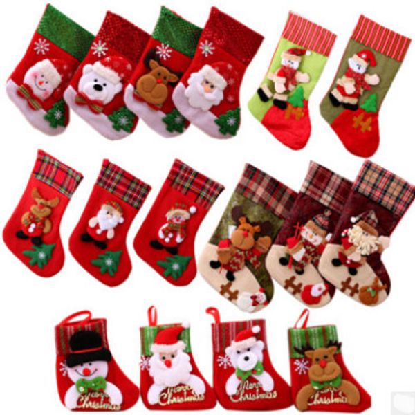 

christmas stockings santa claus socks candy gift bag xmas hanging decor ornament