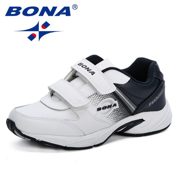 

bona new 2019 весна осень новых детей повседневная обувь мальчиков мода кроссовки элегантный мягкий дышащий дети удобная обувь y200103, Black;red