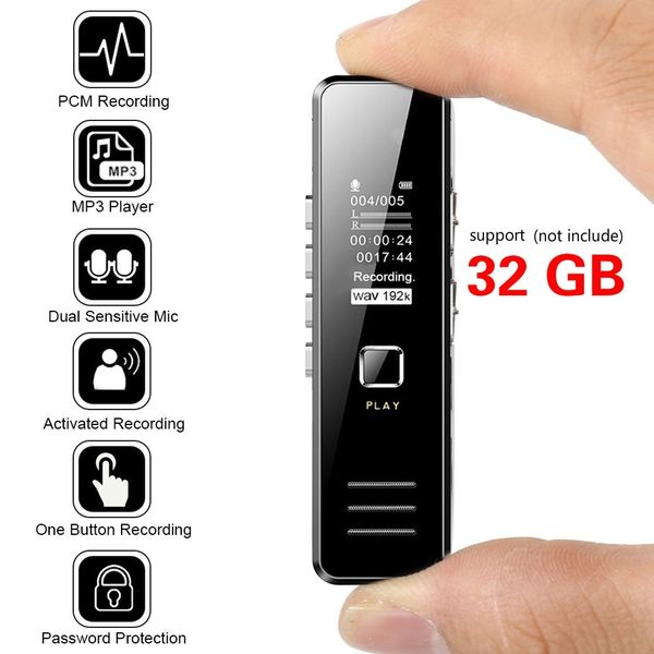 

Mini Digital Voice Activated Recorder Spy Dictaphone Audio Sound Recorder MP3