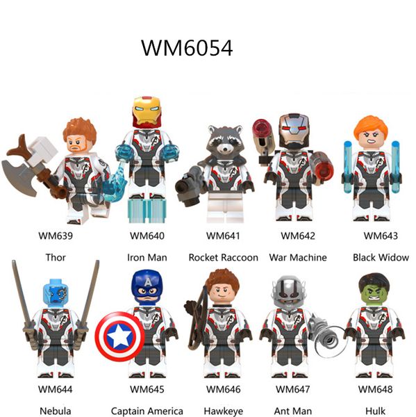 Compre Avengers 4 Endgame Super Heroes Viuda Negra Cohete Antman Thor Iron Man Hulk Máquina De Guerra Bloques De Construcción Juguetes Wm6054 A 041
