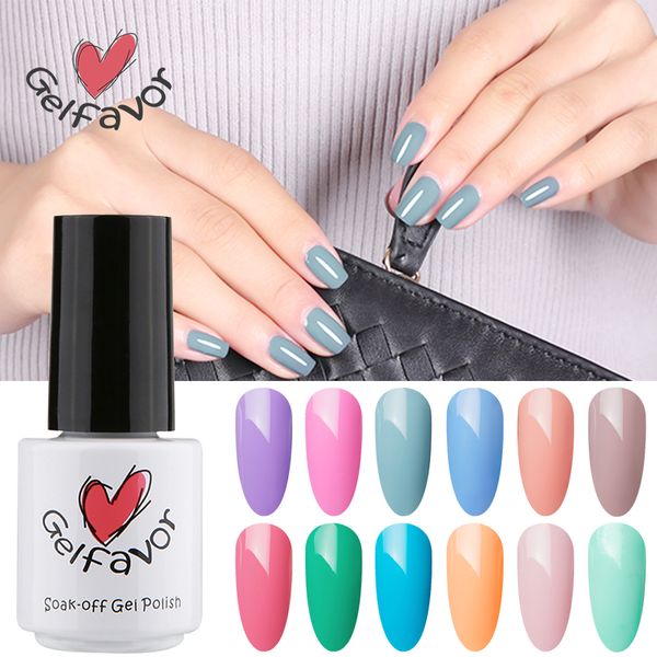 

gelfavor nail gel colorful 31-58 colors 7ml primer gel nail polish soak-off uv led long-lasting lacquer varnish