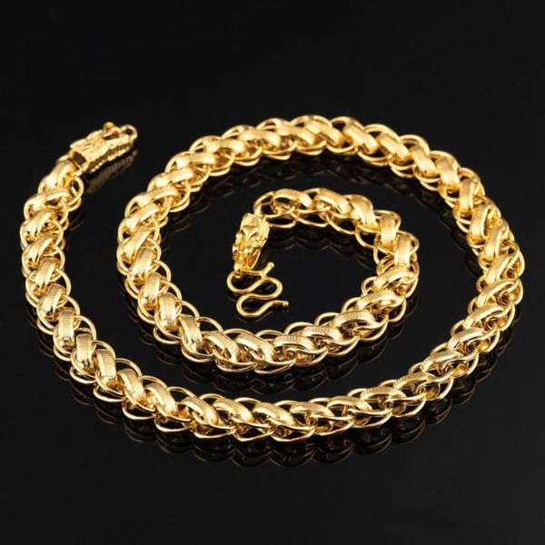 

eyeyoyo 8/12mm width gold hip hop large domineering dragon round chain necklace for men dancing jewelry, Silver