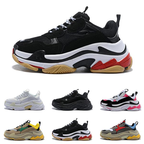 

Модельер Paris 17FW Triple s Кроссовки для мужчин женщин черный красный белый зеленый Пов