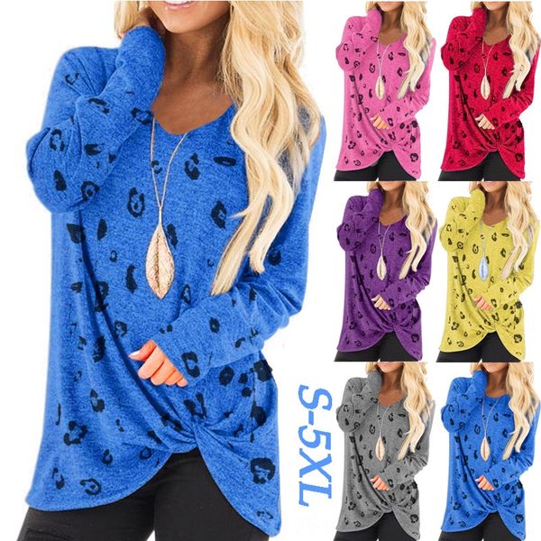 

2019 autumn printing round collar coat t-shirt women's hem kink long sleeve t-shirt women, White