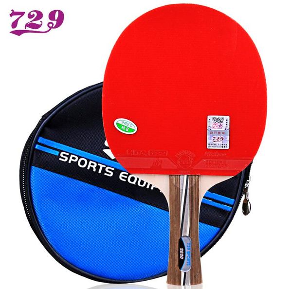

729 friendship 2020 tennis racket with rubber 5 layers wood balde for pingpong with case