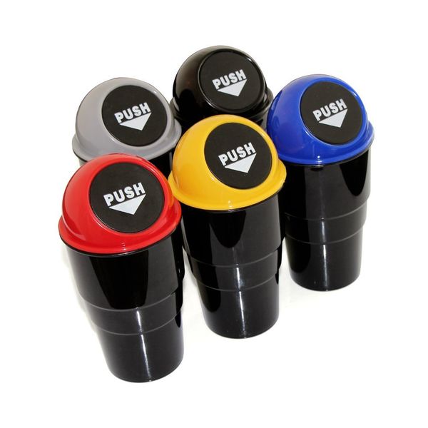 

mysbiker small trash can portable,convenient asst. colors for office, car, home, or to store coins ( random colors,2pack