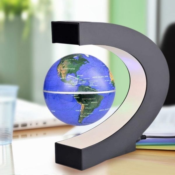 

magnetic levitation globe glow in the dark floating world map tellurion led light children educational toys desktoys decor