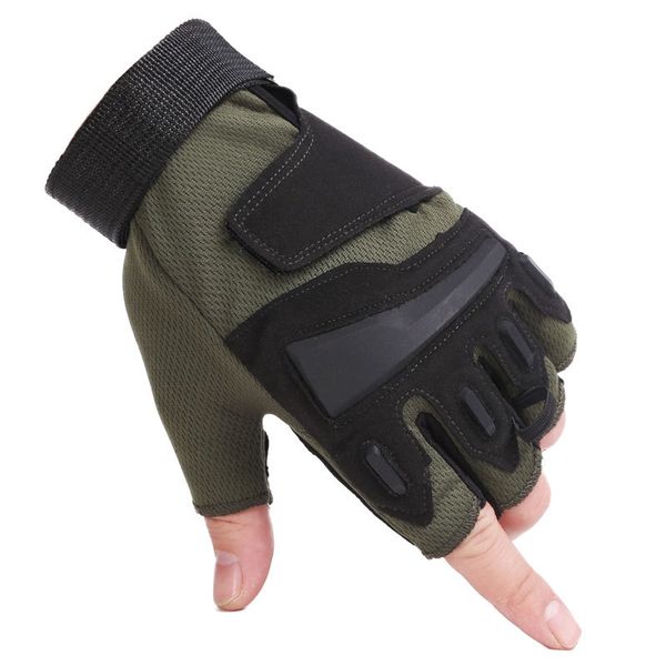 

tactical gloves men army swat combat gloves male outdoor paintball shooting hunt non-slip half finger, Blue;gray