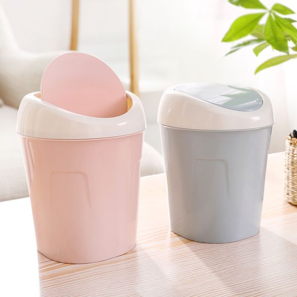 

plain colour deskshake cover trumpet trash a living room tea table wastepaper basket household on the table mini- trash bin 115g