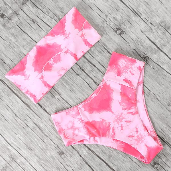 

rxrxcocotie-dyegradientswimsuitwomensexybandeaubikinisethighwaistbathingsuitswimwearleopardpushupbikinixl, White;black