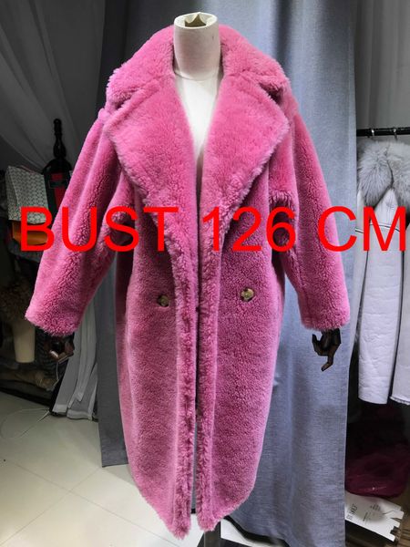 

maylofuer real wool coat pink, Black