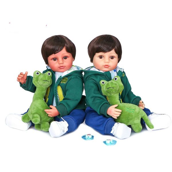 

нове 55м мгка иликонова винил кђкла подаѬок кђкл два веа кожи малика но