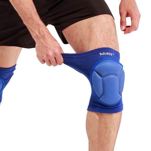 

espesamiento fÃºtbol voleibol deportes extremos rodilleras rodillera soporte proteger ciclismo rodillera protector de rodilla rotilleras, Black;gray