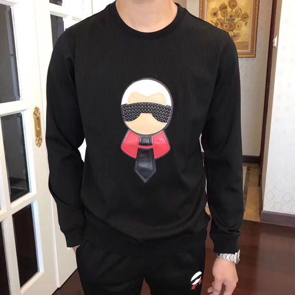 

2019 новая мода осень зима черный мужские толстовка животных печати свитер с длинными рукавами пуловер мужская спортивная фуфайка plus, Black