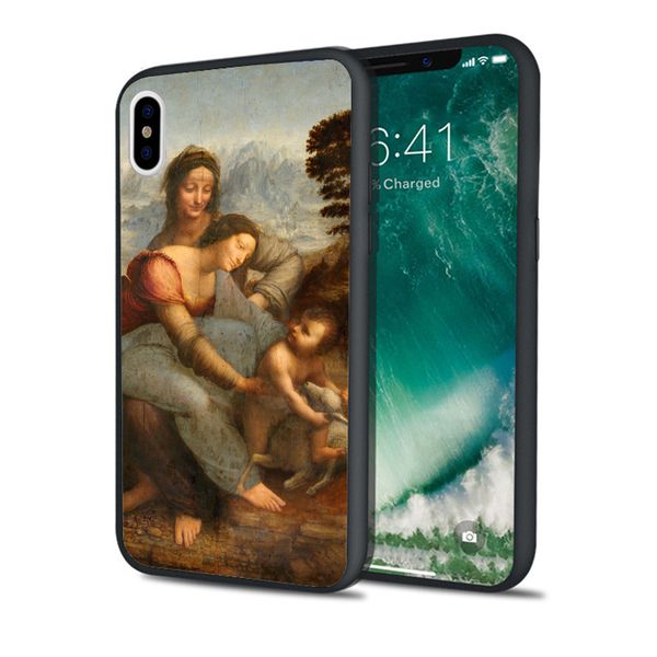 

coque luxury the madonna painting case for iphone 11 pro xs max xr 8 7 6s plus 5s se 5 case soft silicone cover.