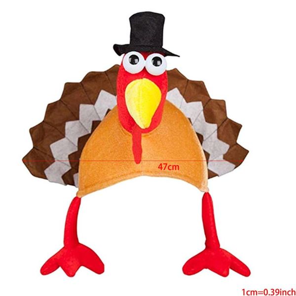 

novelty xmas turkey thanksgiving hat with head, legs and tail fancy dress 72xf