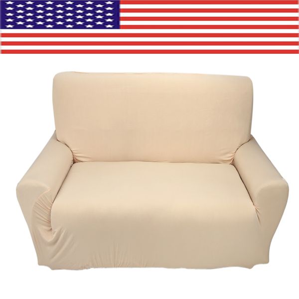 

2 seater l shape loveseat chair stretch sofa couch protect cover slipcover beige