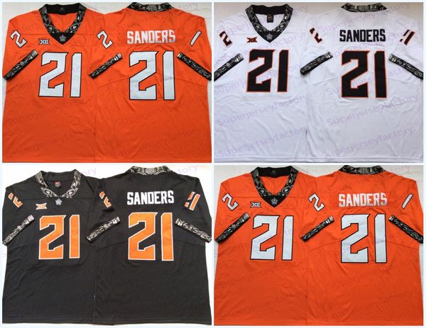 

Mens 1986-1988 Retro NCAA Oklahoma State 21 Barry Sanders College Football Jerseys Top Quality IN STOCK Free Shipping