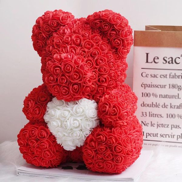 

искусственные цветы роза медведь многоцветная пластиковая пена роза плюшевый мишка подруга день святого валентина подарок день рождения укра